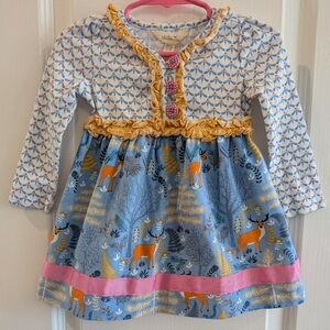 Matilda Jane Hearth And Home Woodland Forest Animals Ruffle Size 18M Cottagecore